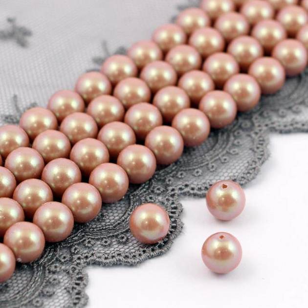 Preciosa Nacre Round Pearl Maxima Pearlescent Pink 4mm [10szt]