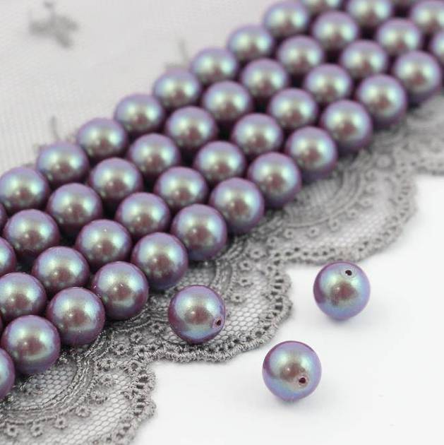 Preciosa Nacre Round Pearl Maxima Pearlescent Violet 6mm [6szt]