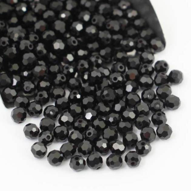 Preciosa Round Bead Jet 4mm [10szt]