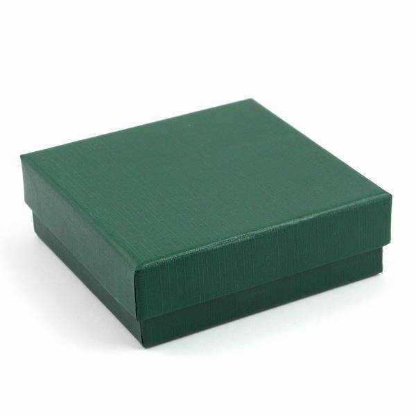 Pudełko ozdobne zielone "CLASSIC" 9x9x3cm