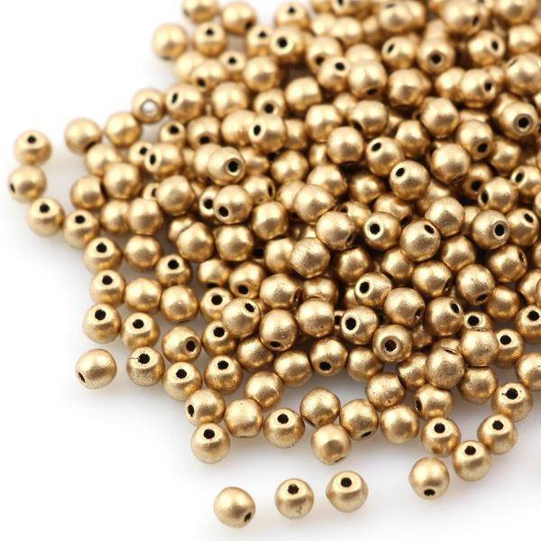 Round Beads Aztec Gold 3mm [50szt]