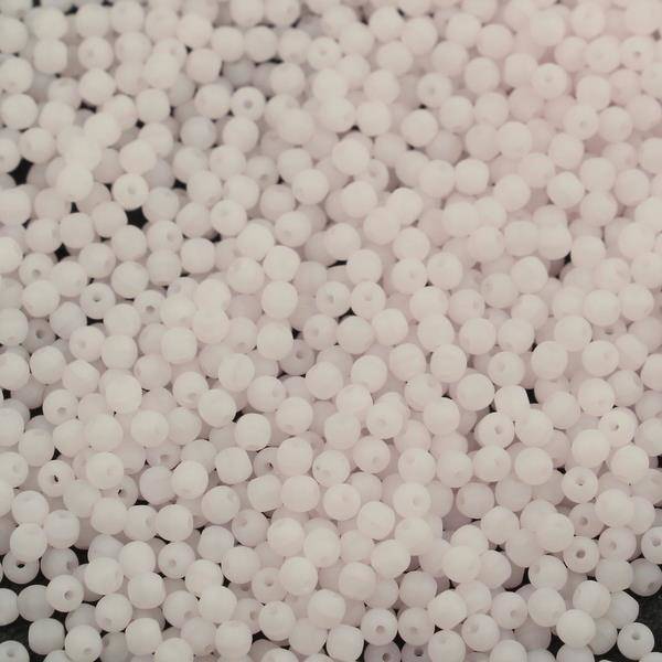 Round Beads Light Pink Matted 3mm [50szt]