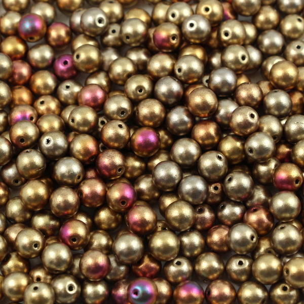 Round Beads Metallic Mix 6mm [20szt]