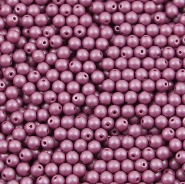 Round Beads Powdery - Lavender 6mm [20szt]