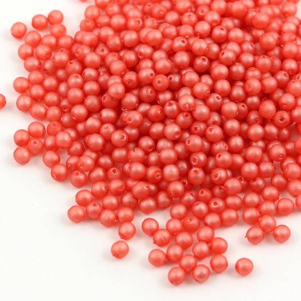 Round Beads Velvet Coral 3mm [50szt]