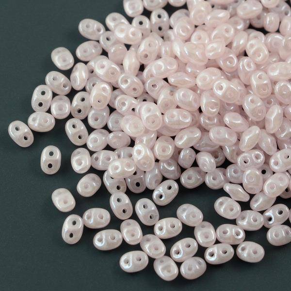 SuperDuo 2.5x5mm Luster - Milky Soft Rosaline [5g]