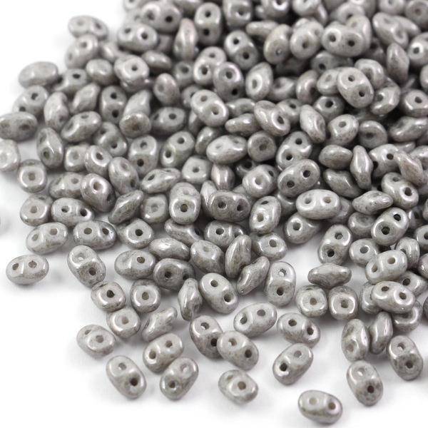 SuperDuo 2.5x5mm Opaque Luster Gray [5g]