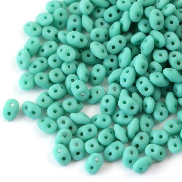 SuperDuo 2.5x5mm Opaque Turquoise Matte [5g]