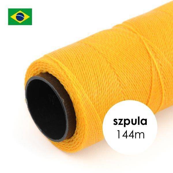 Sznurek do makramy brazylijski woskowany Golden Yellow 1mm [szpula 144m]