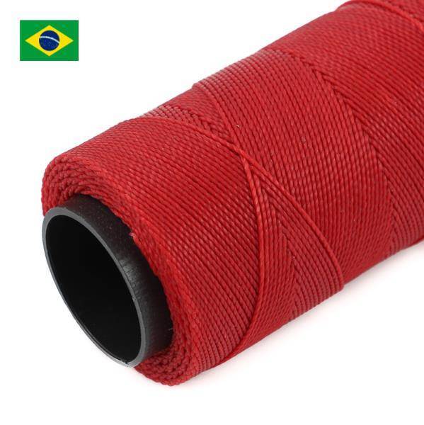 Sznurek do makramy brazylijski woskowany Red 1mm [1metr]