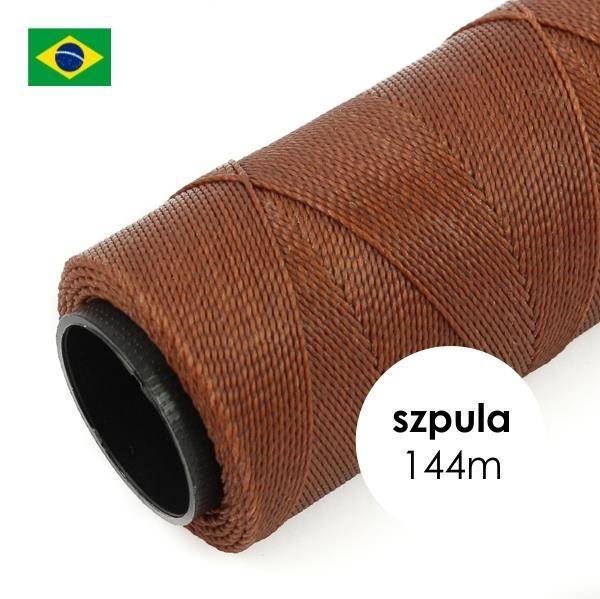 Sznurek do makramy brazylijski woskowany Rust 1mm [szpula 144m]