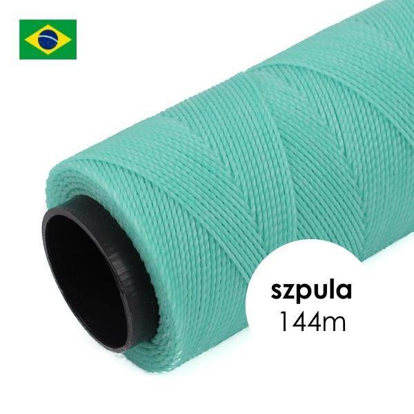 Sznurek do makramy brazylijski woskowany Seafoam 1mm [szpula 144m]