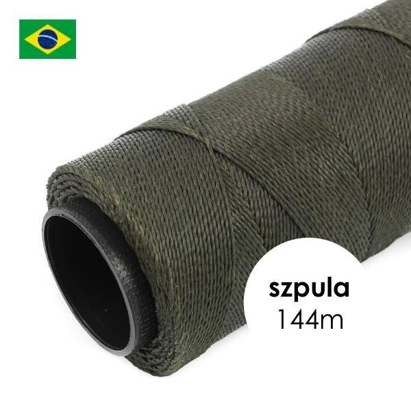 Sznurek do makramy brazylijski woskowany Walnut 1mm [szpula 144m]