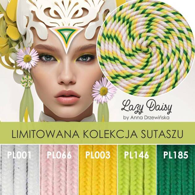 Sznurek sutasz POLSKI limitowana kolekcja by Anna Drzewińska LAZY DAISY [1metr]