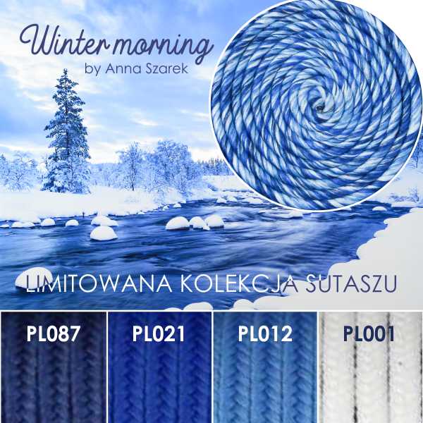 Sznurek sutasz POLSKI limitowana kolekcja by Anna Szarek WINTER MORNING [1metr]