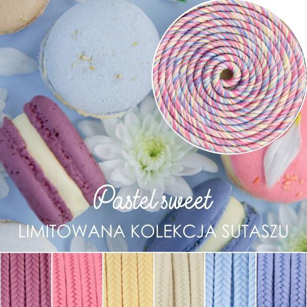 Sznurek sutasz POLSKI limitowana kolekcja by Royal-Stone PASTEL SWEET [1metr]