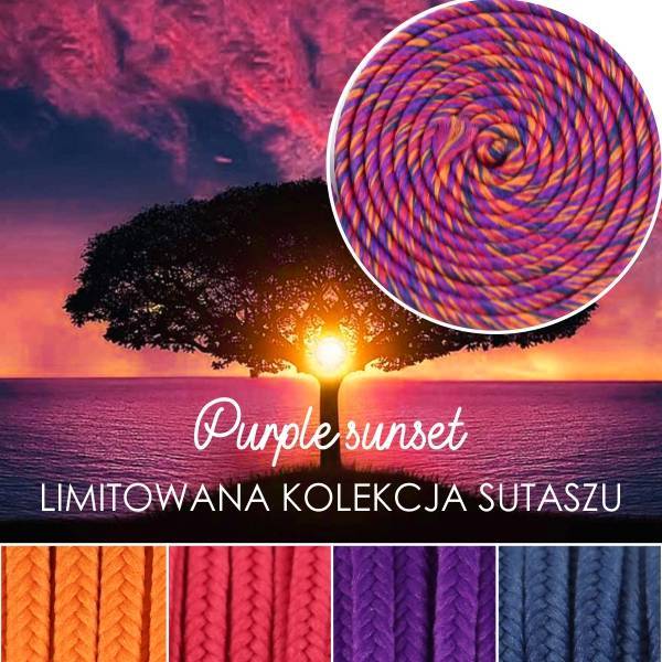 Sznurek sutasz POLSKI limitowana kolekcja by Royal-Stone PURPLE SUNSET [1metr]