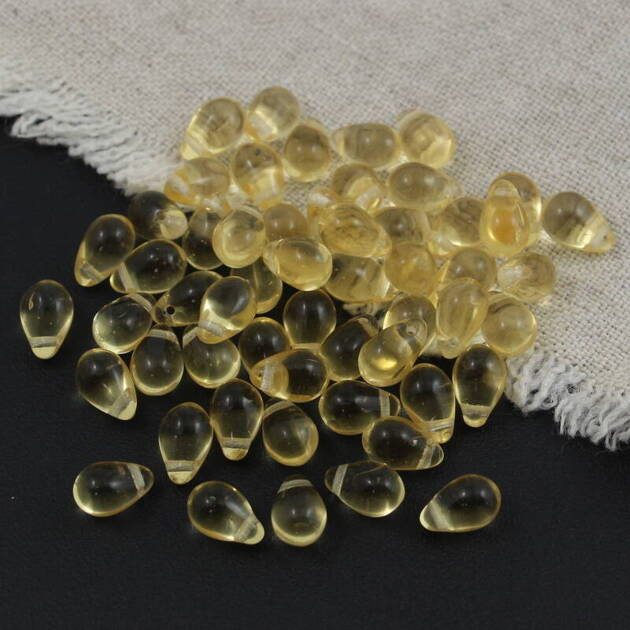 Teardrops Beads Topaz 9x6mm [20szt]