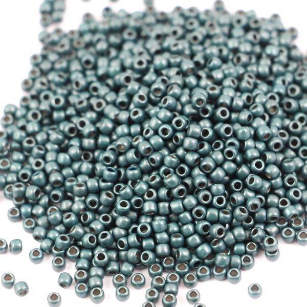 Toho Round 11/0 Higher-Metallic Frosted Teal Hematite [10g]