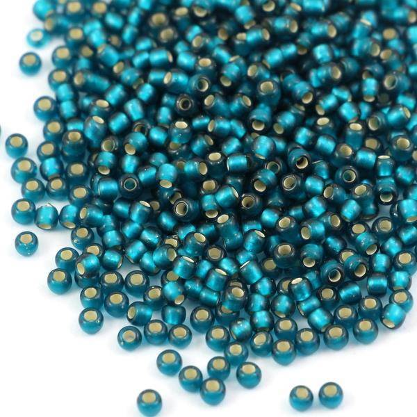 Toho Round 11/0 Silver Lined Frosted Teal [10g]