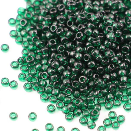 Toho Round 8/0 Transparent Green Emerald [10g]